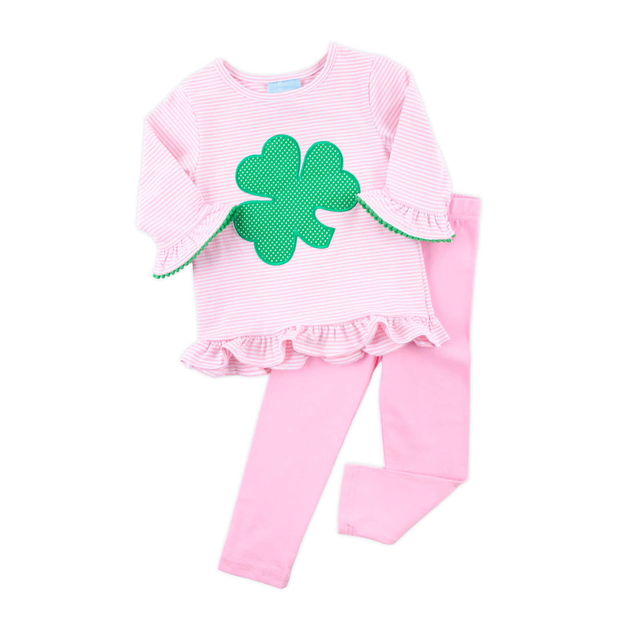 Shamrock Pink Stripe Milly Legging Set
