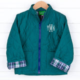 Hunter Green Quilted Coat