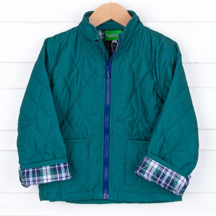 Hunter Green Quilted Coat