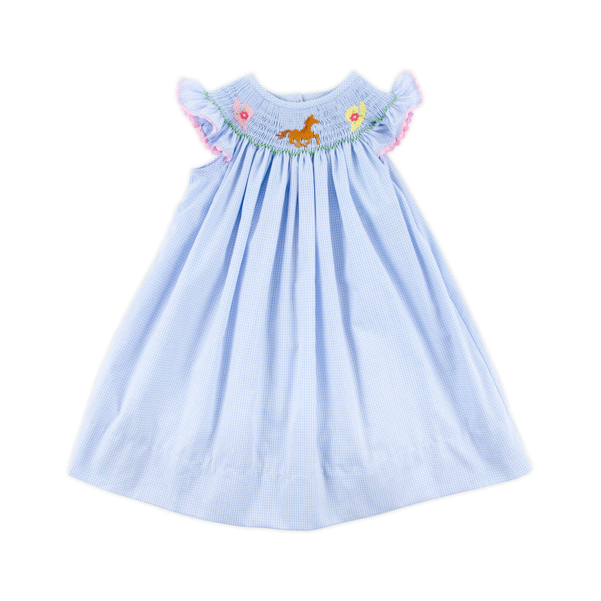 Derby Smocked Blue Stripe Dress
