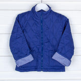 Navy Quilted Coat