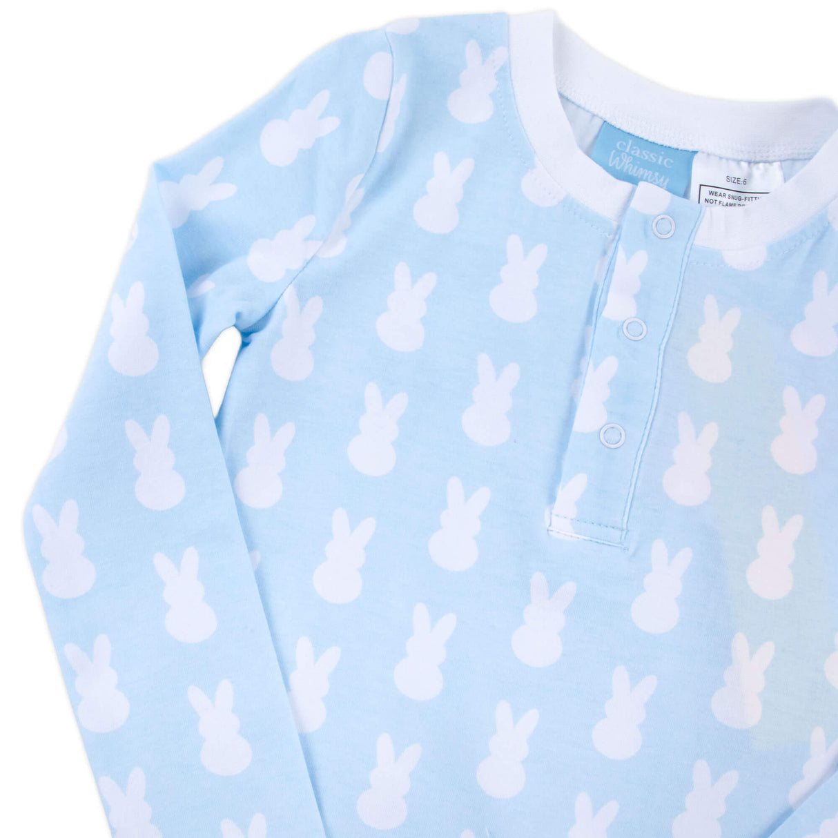 Bunny Peeps Light Blue Henley Pajamas