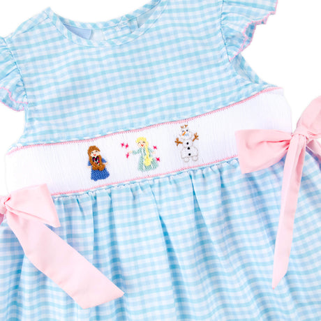 Ice Princess Smocked Beverly Dress Blue Gingham