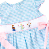 Ice Princess Smocked Beverly Bubble Blue Gingham