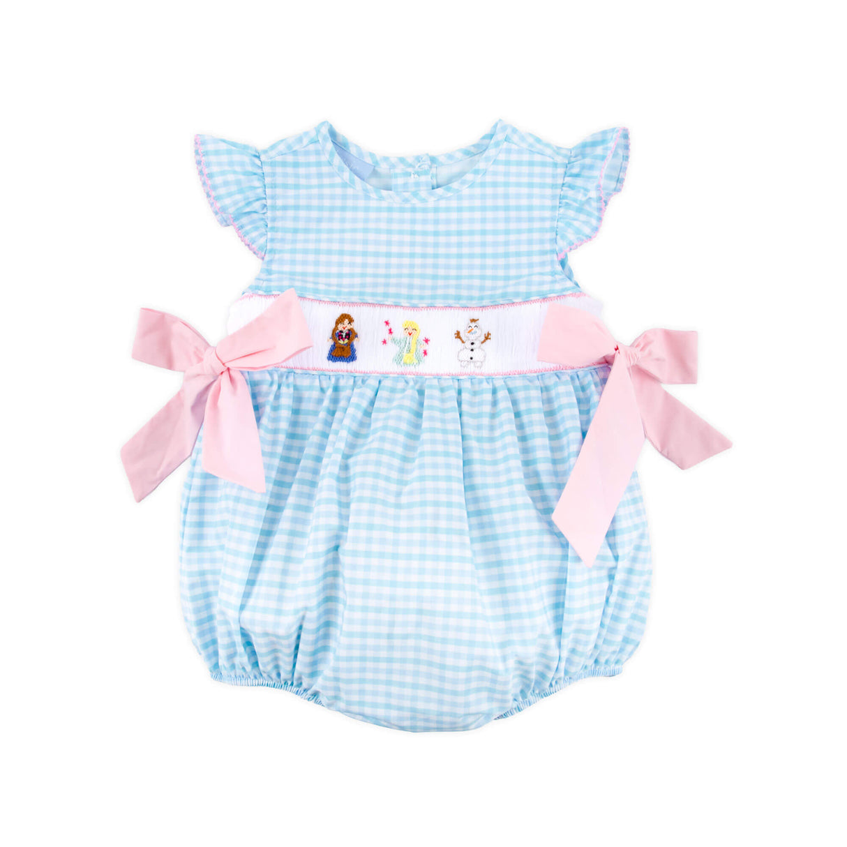 Ice Princess Smocked Beverly Bubble Blue Gingham