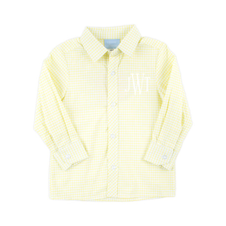 Yellow Windowpane Button Down Shirt