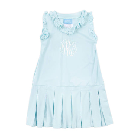 Light Blue Ruffle Tennis Dress