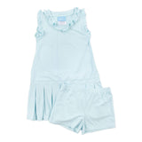 Light Blue Ruffle Tennis Dress