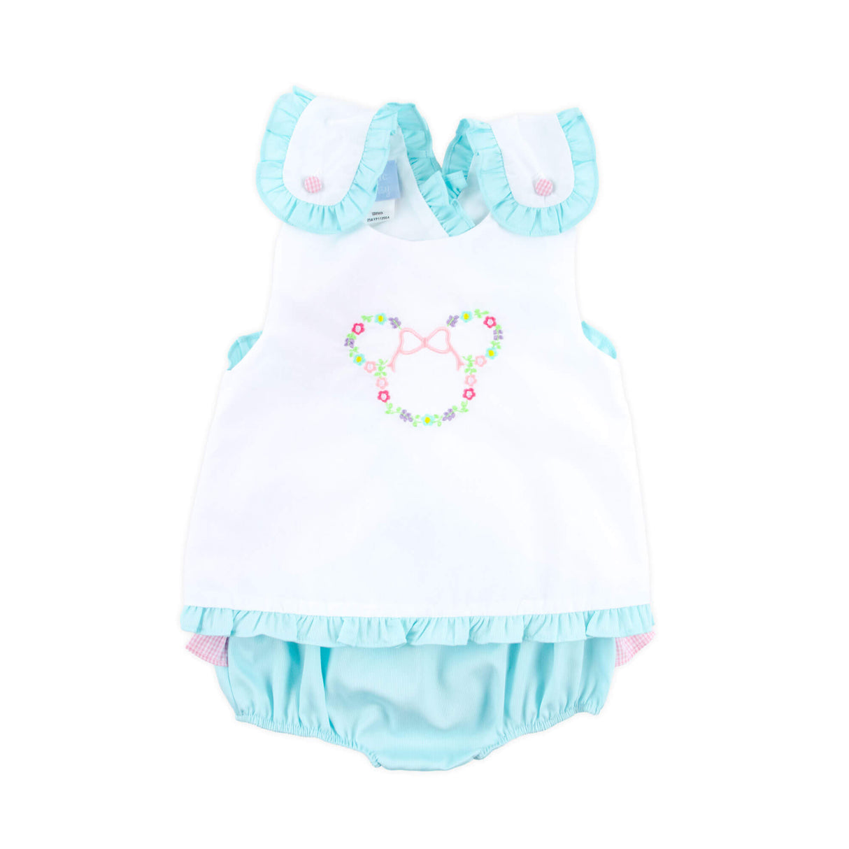 Floral Mouse Ears Mint Popover Set