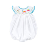 Time To Fiesta Smocked White Bubble