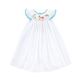 Time To Fiesta Smocked White Dress