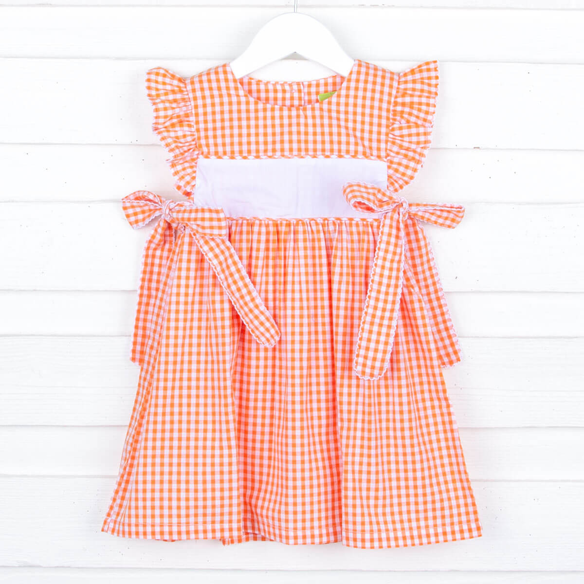 Orange Gingham Avery Dress