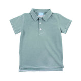 Hunter Green Stripe Polo