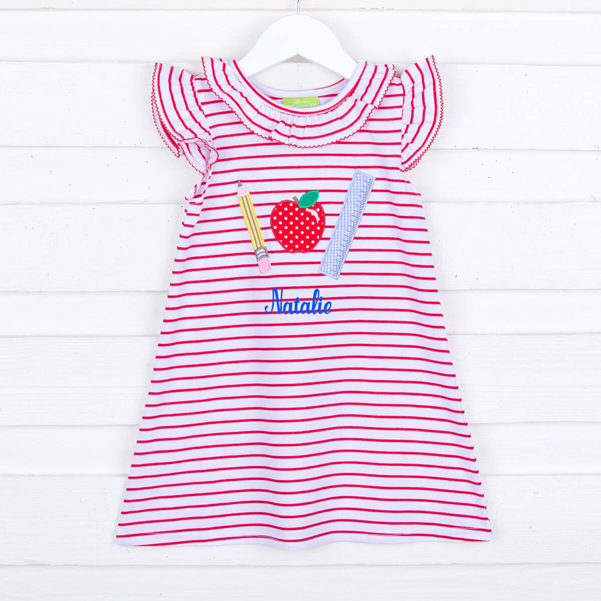 School Supplies Red Stripe Knit Dress