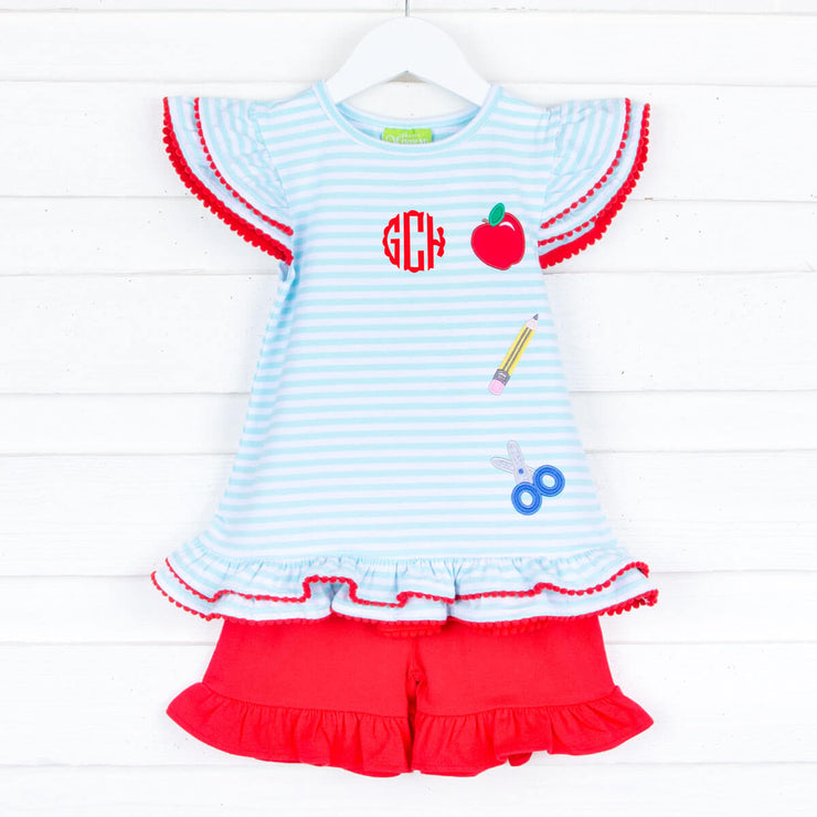 Apple Pencil and Scissors Milly Short Set