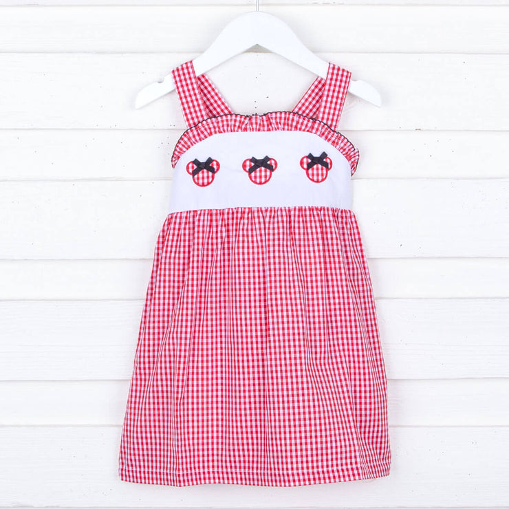 Mouse Ears Red Gingham Cara Dress