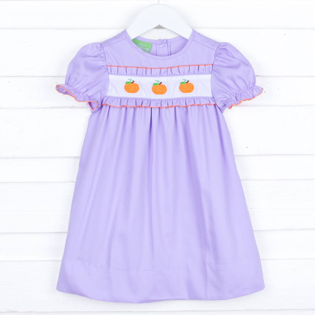 Pumpkin Spice Embroidered Lavender Dress
