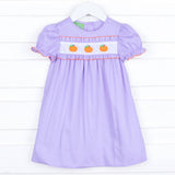 Pumpkin Spice Embroidered Lavender Dress