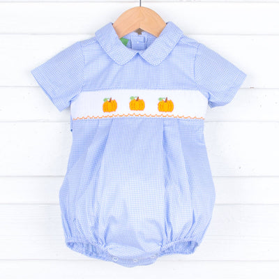 Happy Harvest Smocked Collared Bubble