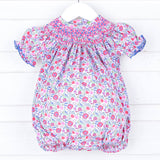 Fall Floral Smocked Bishop Bubble