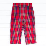 Winter Plaid Red Pants