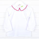 White Undershirt with Color Trim