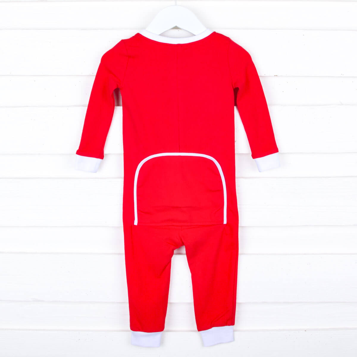 Happy Santa Red Zip Sleeper – Classic Whimsy