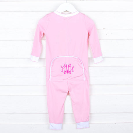 Solid Zip Sleeper Pink