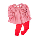 Santa's Favorite Smocked Long Sleeve Legging Set