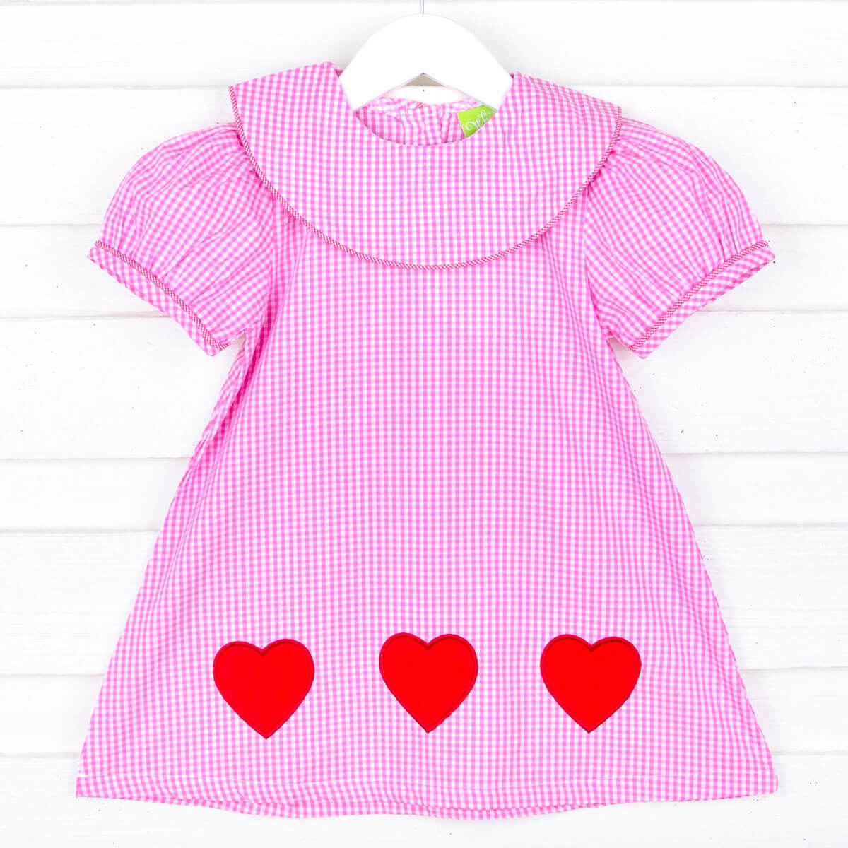 Heart Pink Gingham Dress