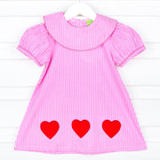 Heart Pink Gingham Dress