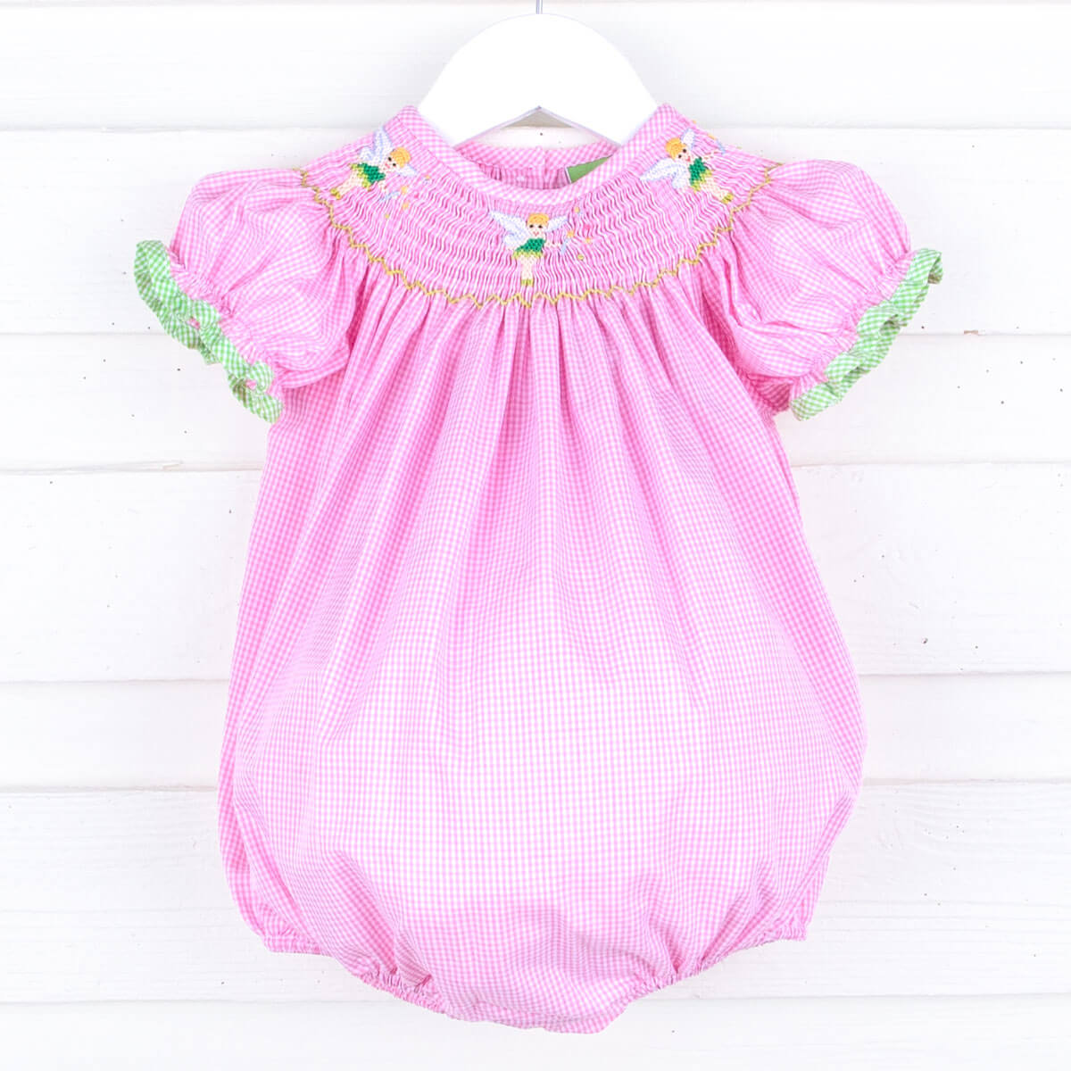 Neverland Fairy Pink Smocked Bubble