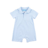 Blue Stripe Polo Romper