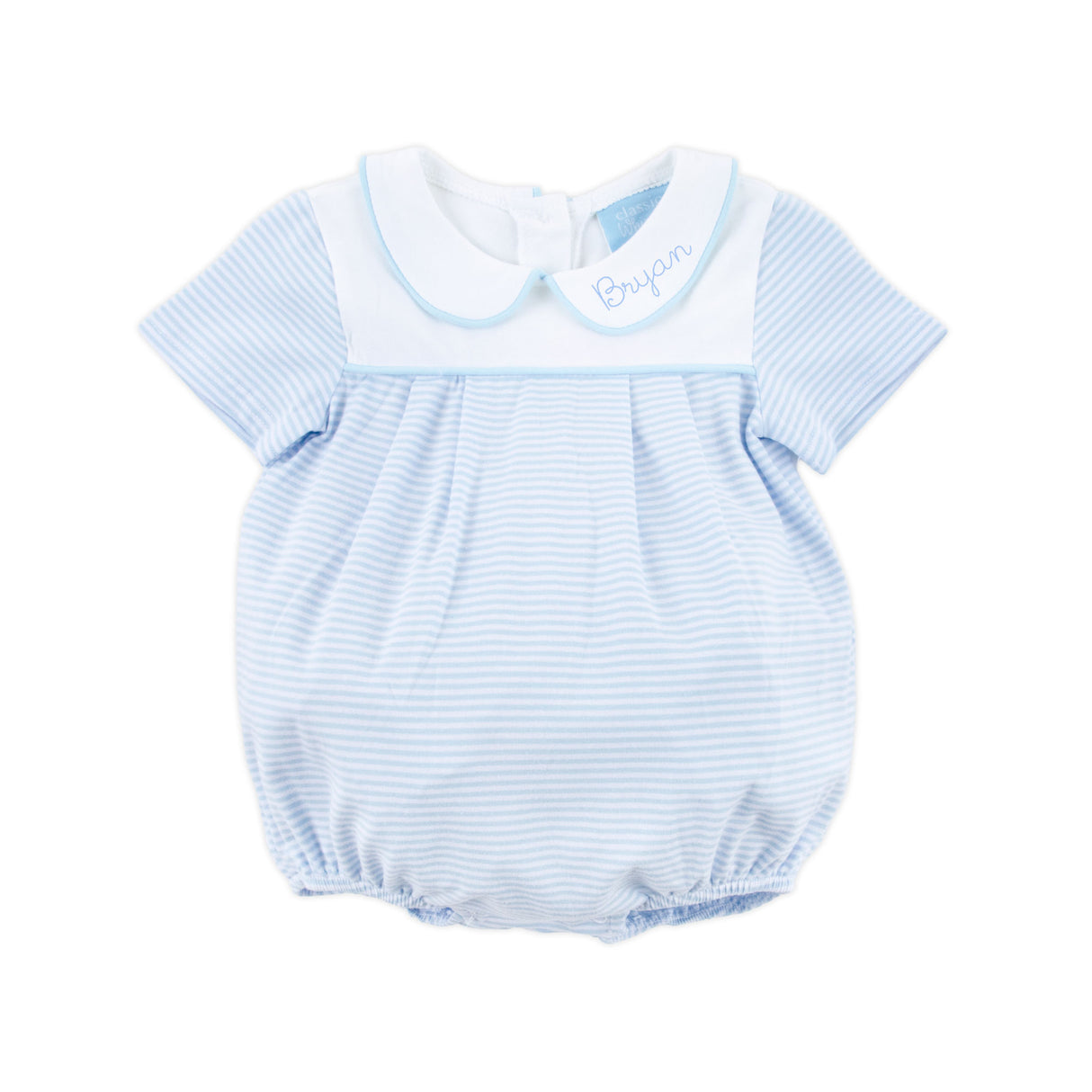 Blue Stripe Collared Bubble