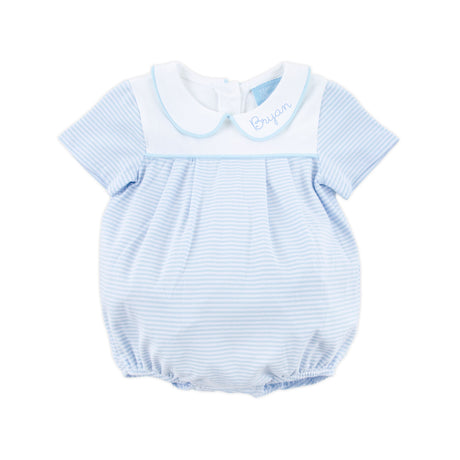 Blue Stripe Collared Bubble