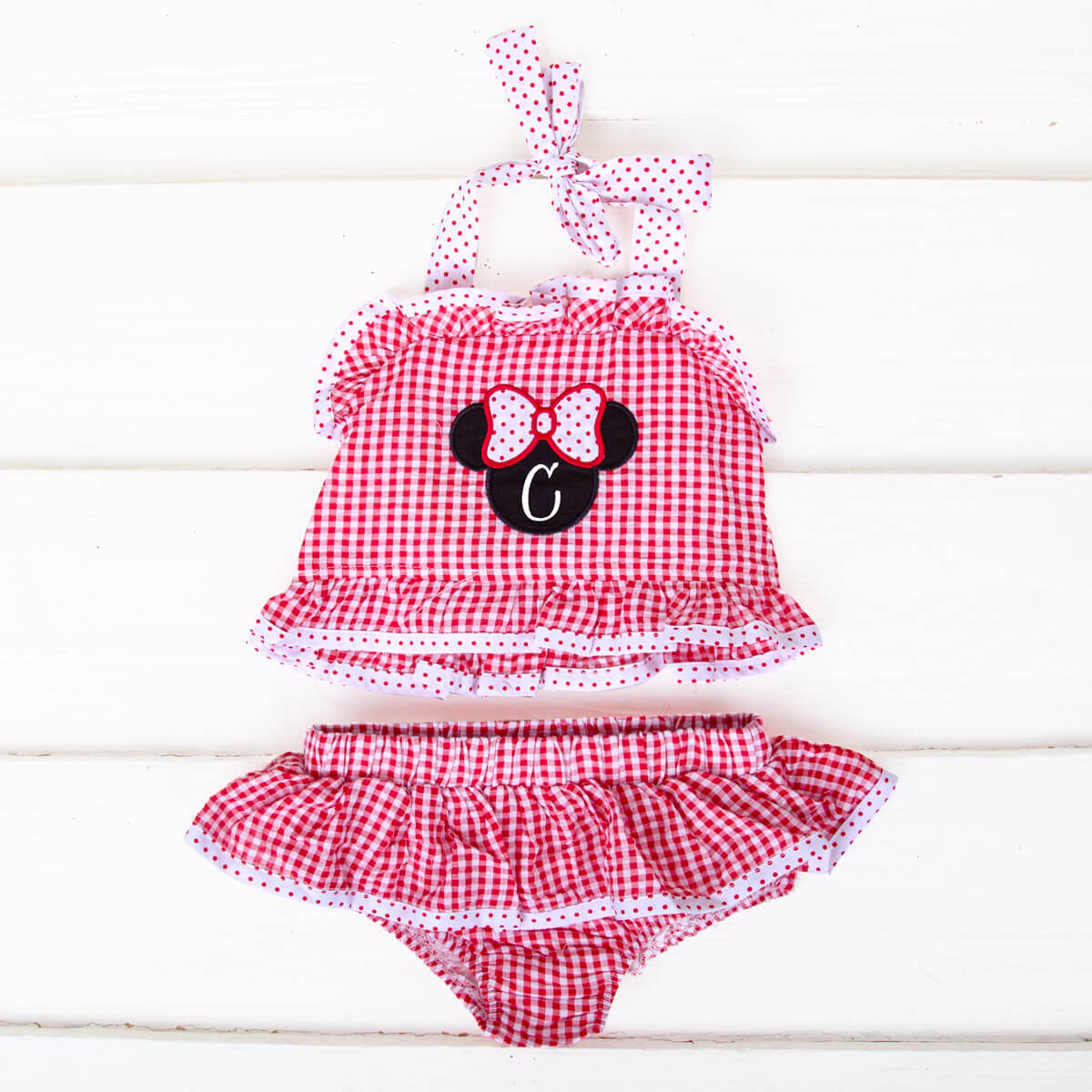 Red Mouse Ears Two Piece Swimsuit