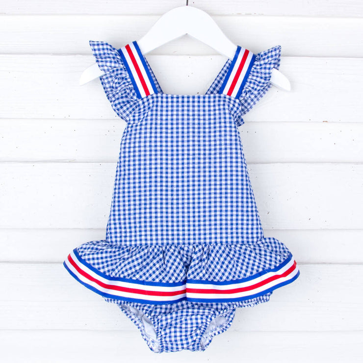 Red, White & Blue One Piece Swimsuit