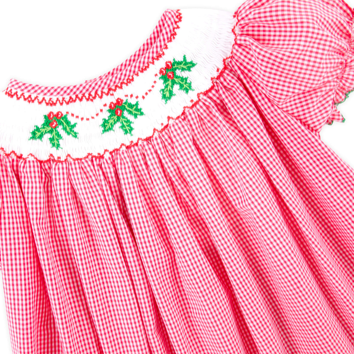 Mistletoe Magic Smocked Long Bubble