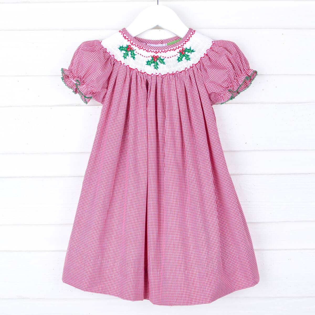 Mistletoe Magic Smocked Bishop Dress