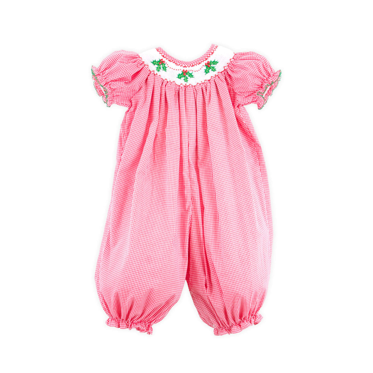 Mistletoe Magic Smocked Long Bubble