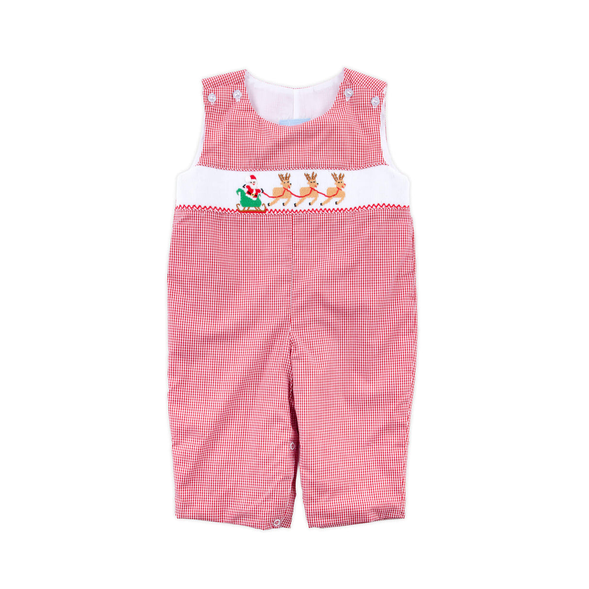 Santa's Magic Smocked Red Gingham Longall
