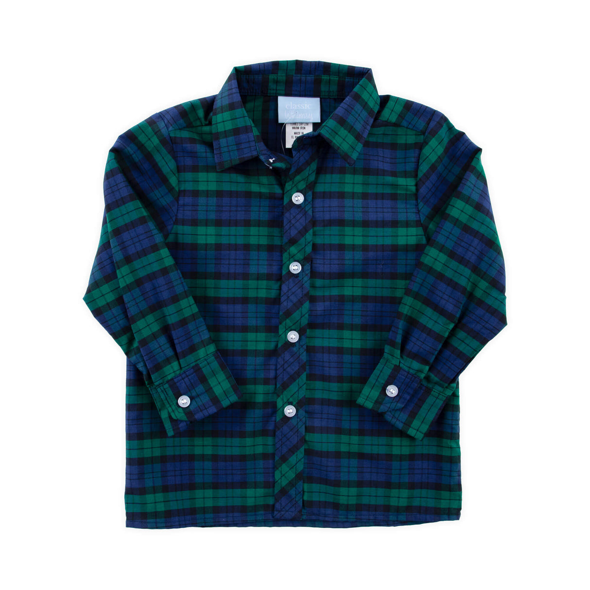 Hamilton Plaid Navy & Green Button Down Shirt