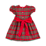 Manchester Plaid Red Sash Dress