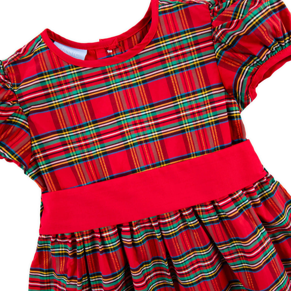 Manchester Plaid Red Sash Dress