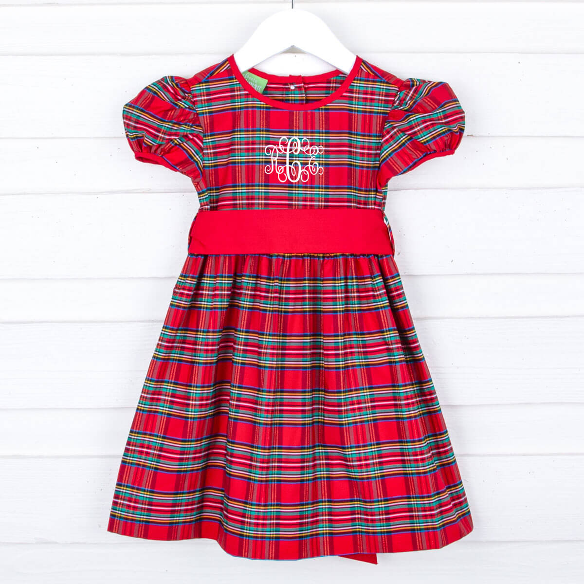 Manchester Plaid Red Sash Dress