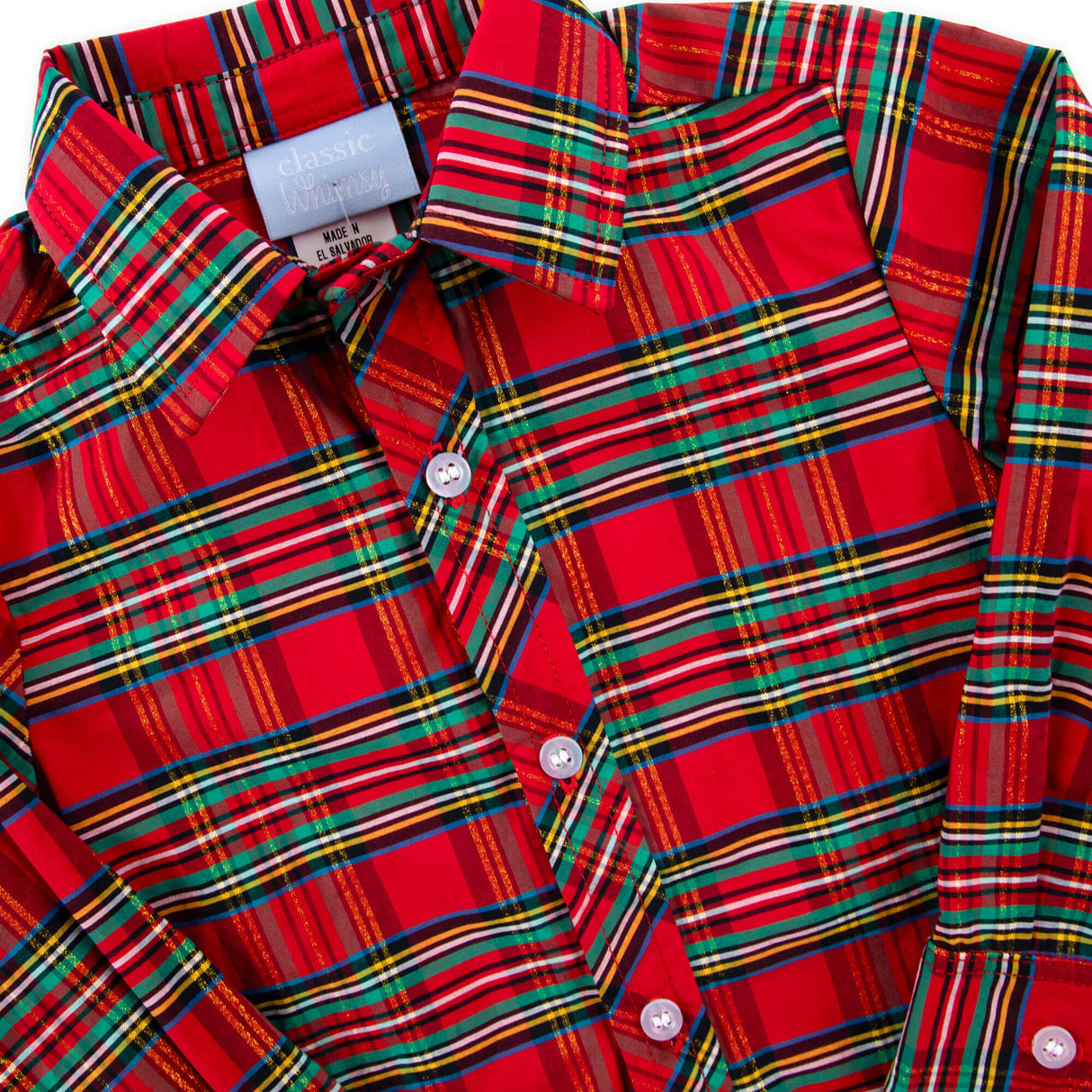 Manchester Plaid Red Button Down Shirt