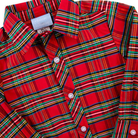 Manchester Plaid Red Button Down Shirt