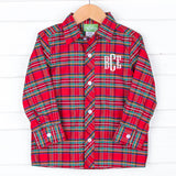 Manchester Plaid Red Button Down Shirt