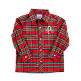 Manchester Plaid Red Button Down Shirt