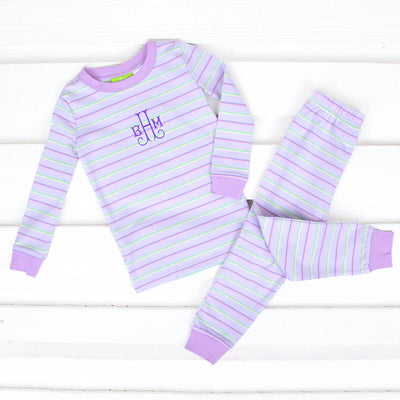 Lavender Multi Stripe Pajamas